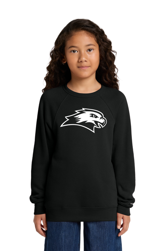 Westonka White Hawks Youth Raglan Sweatshirt - Custom Logo