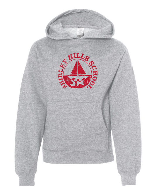 Youth hoodie sweatshirt - Vintage Shirley Hills logo